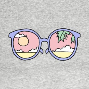 Hipster sunglasses beach surf party summer tumblr pastel girly scene T-Shirt